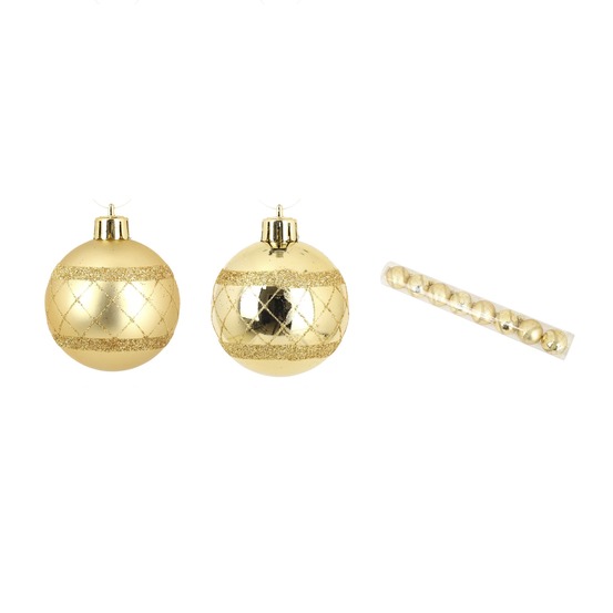 Set de 8 boules decor carreaux de noel