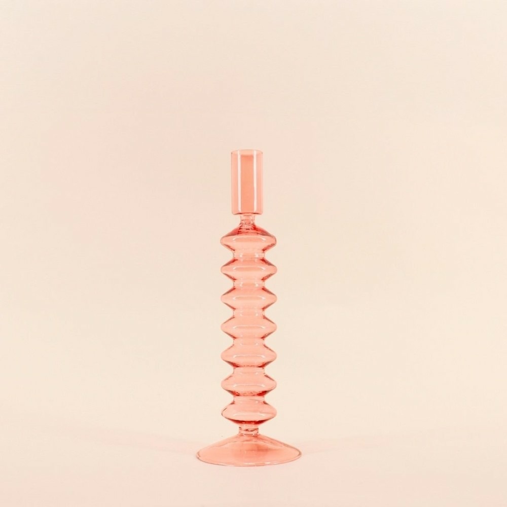 Bougeoir perles en verre 24cm, severina