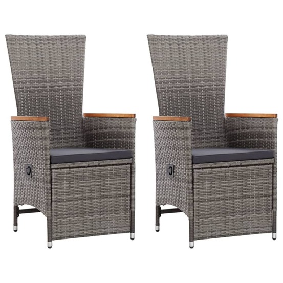 Ensemble à manger de jardin 5 pcs gris