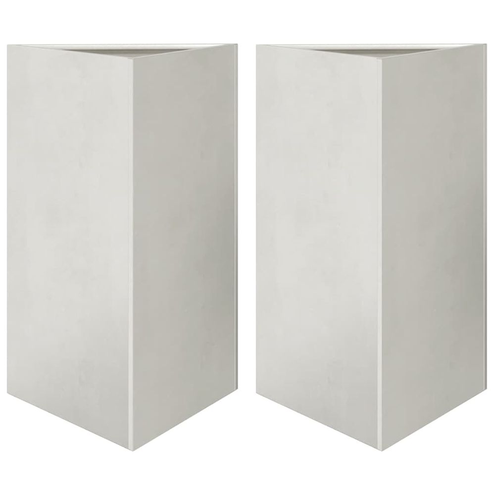 Jardinières 2 pcs triangulaire 50x43x75 cm acier inoxydable