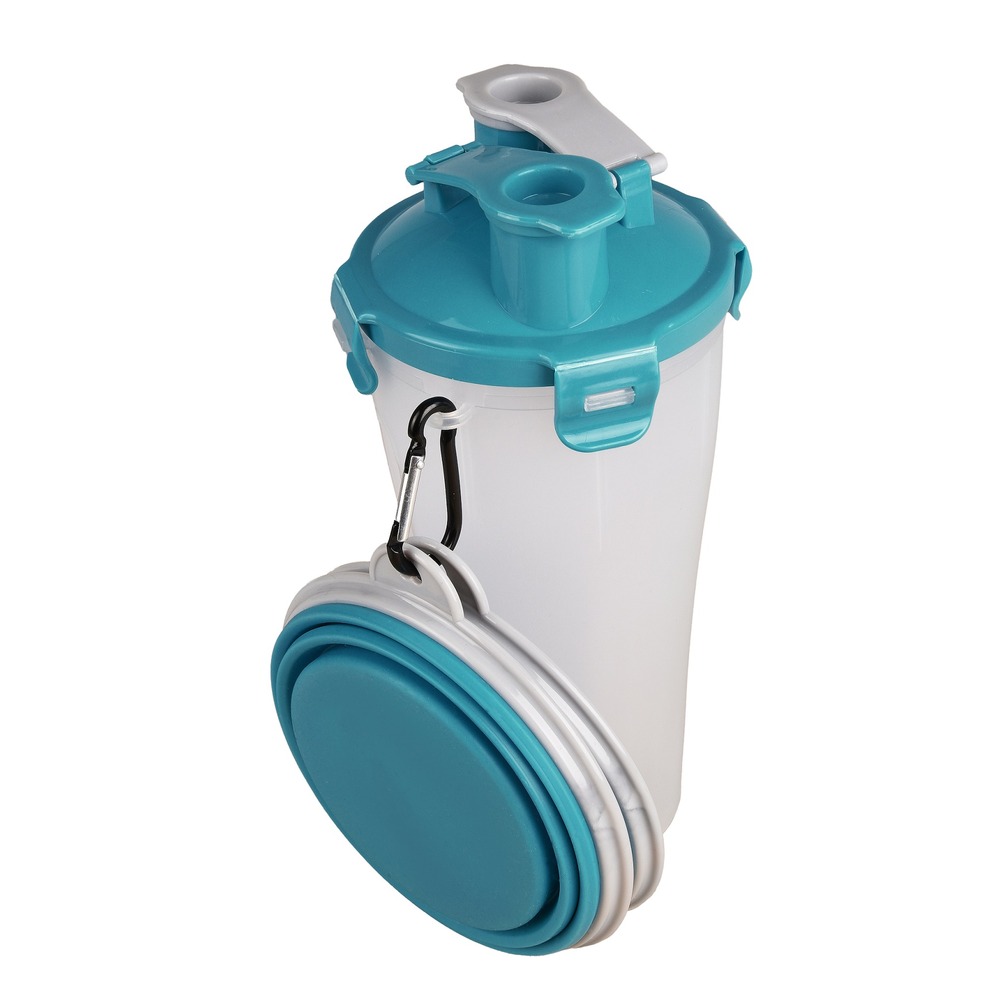 Tasse de voyage 2 en 1 eau et nourriture pour chien
