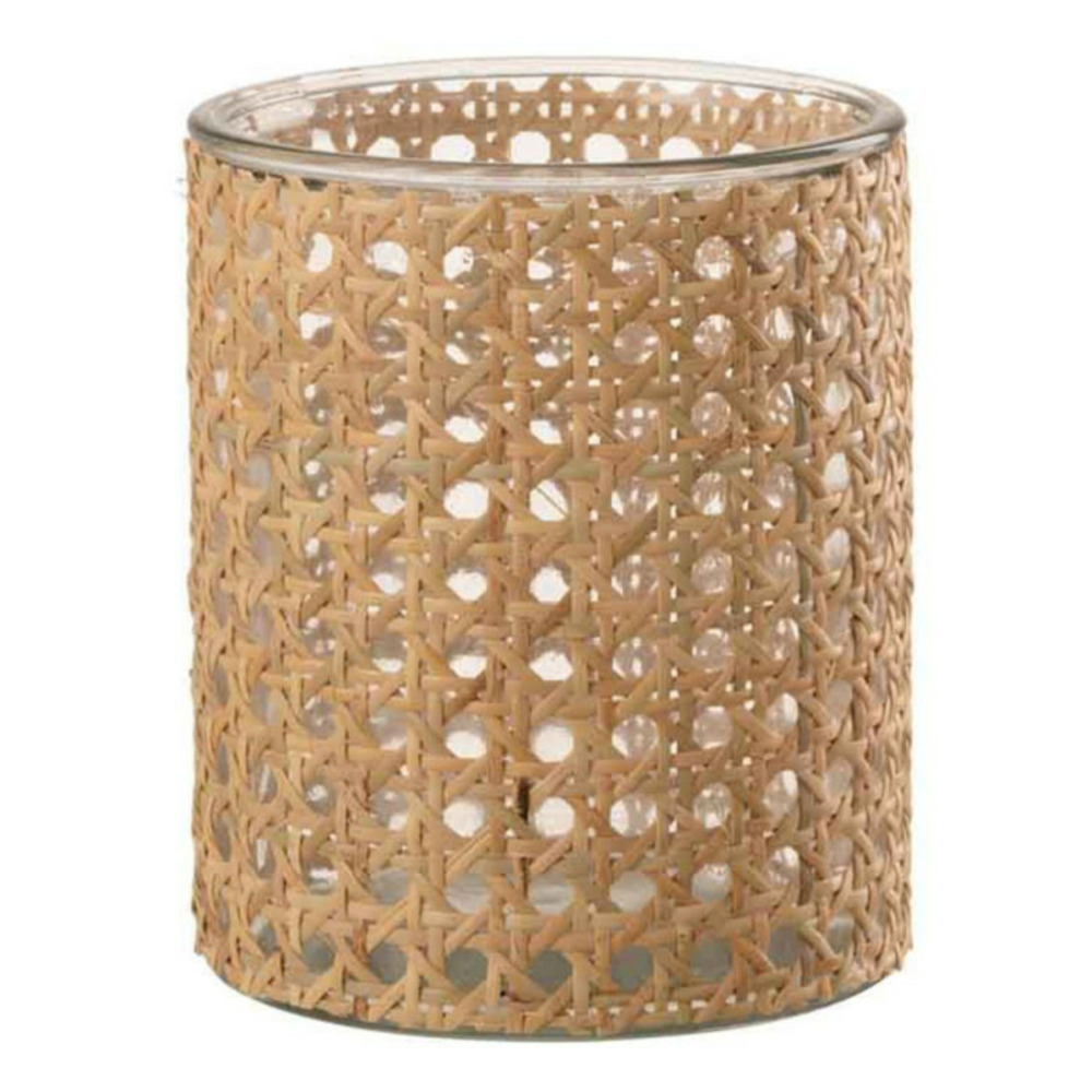 Photophore déco en rotin 