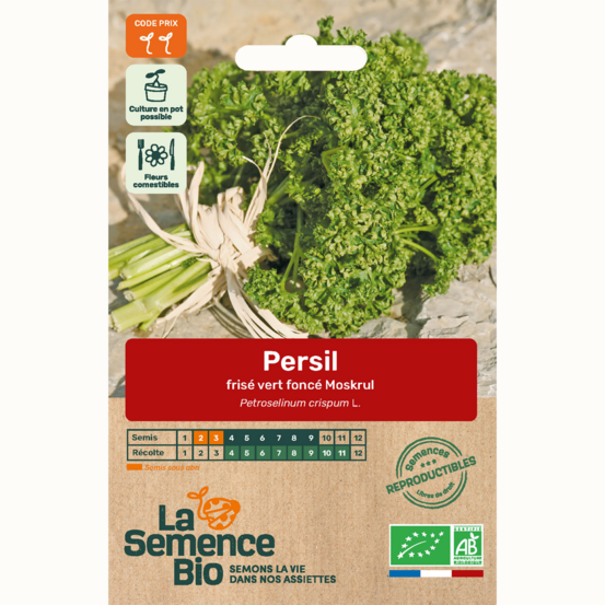 Persil frisé vert foncé moskrul 2 - graines bio