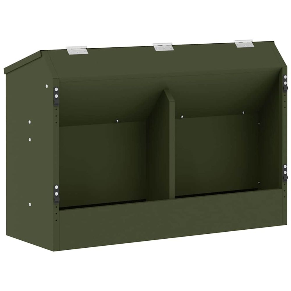 Distributeur pour lapins vert olive 64,5 x 25,5 x 45,5 cm 6 kg