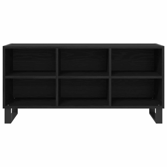 Meuble tv chêne noir 103,5 x 30 x 50 cm bois d'ingénierie