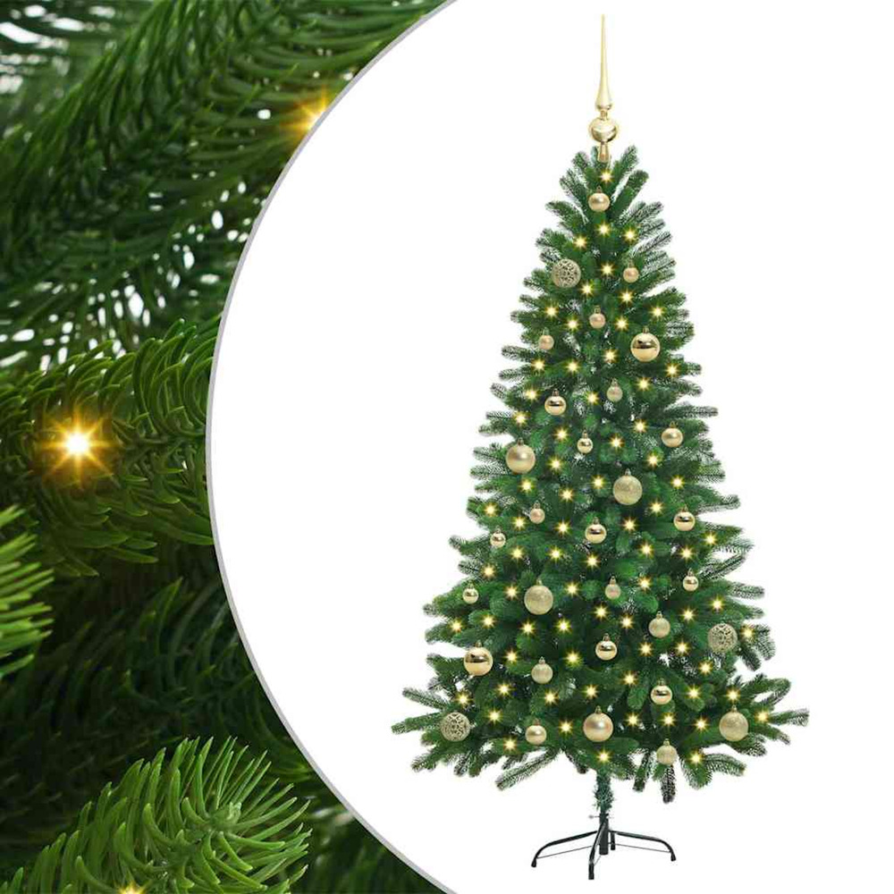 Sapin de noël avec 150 led avec support vert 150 cm pe