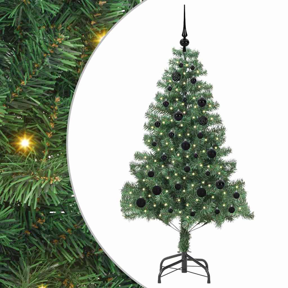Sapin de noël avec 150 led avec support vert 150 cm pvc
