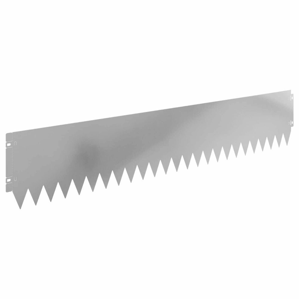 Bordure de pelouse 20 pc 103 x 20 cm acier argenté