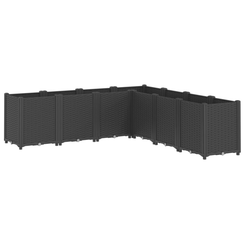 Jardinière d'extérieur noir 160x160x53 cm polypropylène