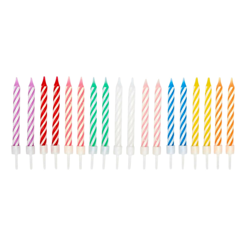 Lot de 20 bougies d'anniversaire 