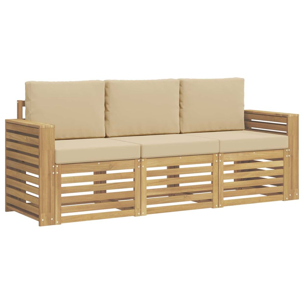 Ensembles de canapés 3 pc blanc et beige polyester