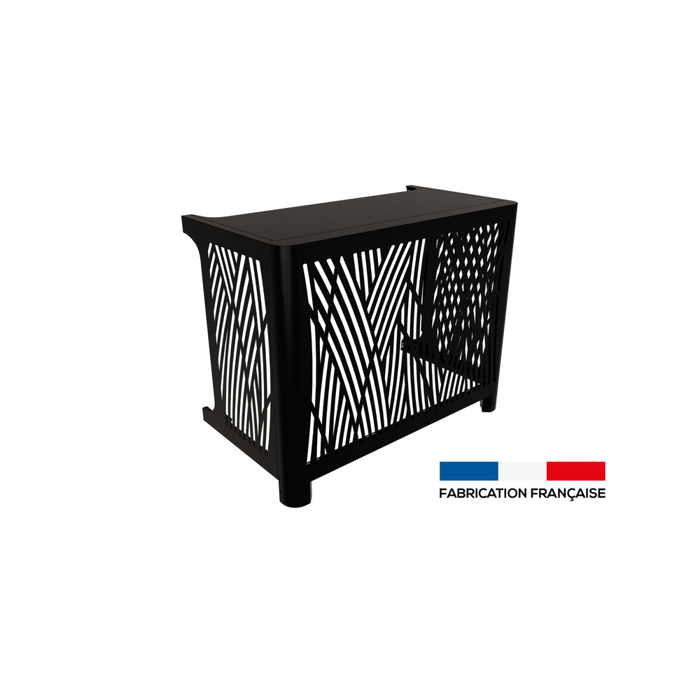 Cache climatisation outsteel ensemble brousse sol m - noir foncé
