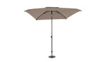 Parasol droit inclinable 2x2,5 m rectangulaire taupe chiné   mwh®