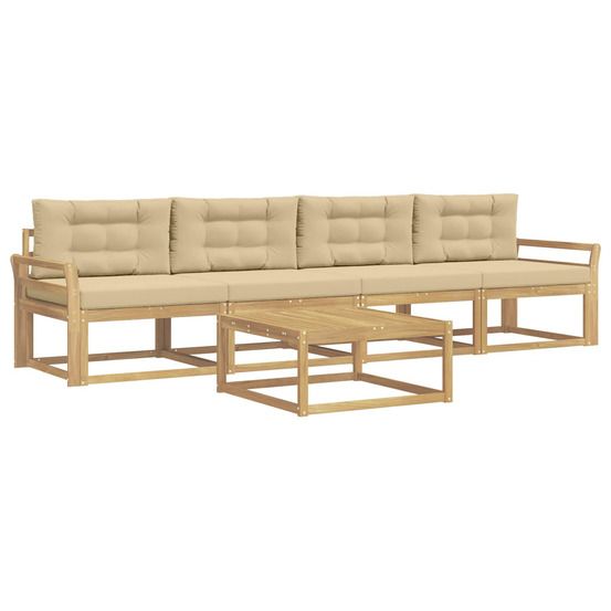 Ensemble de canapés d'extérieur 4 pc blanc et beige