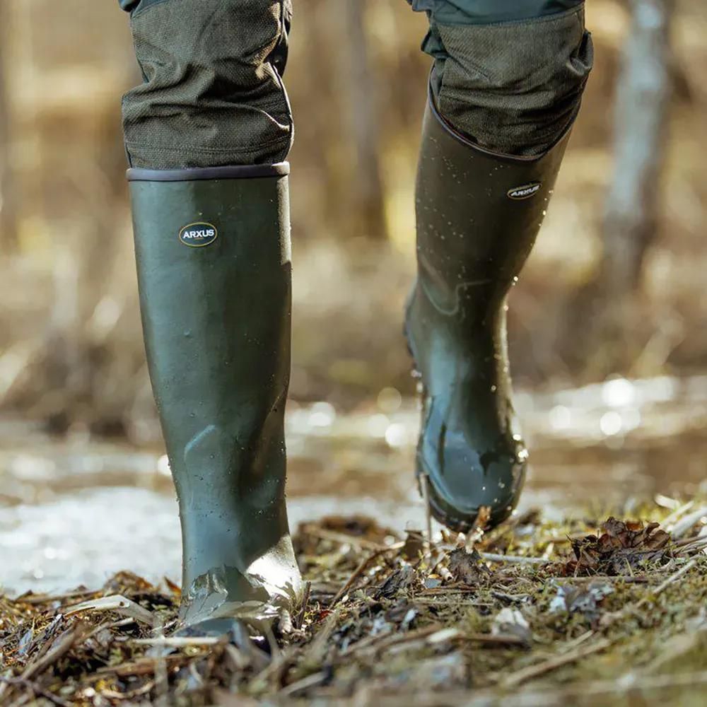 Bottes mono hunting green confort caoutchouc kaki