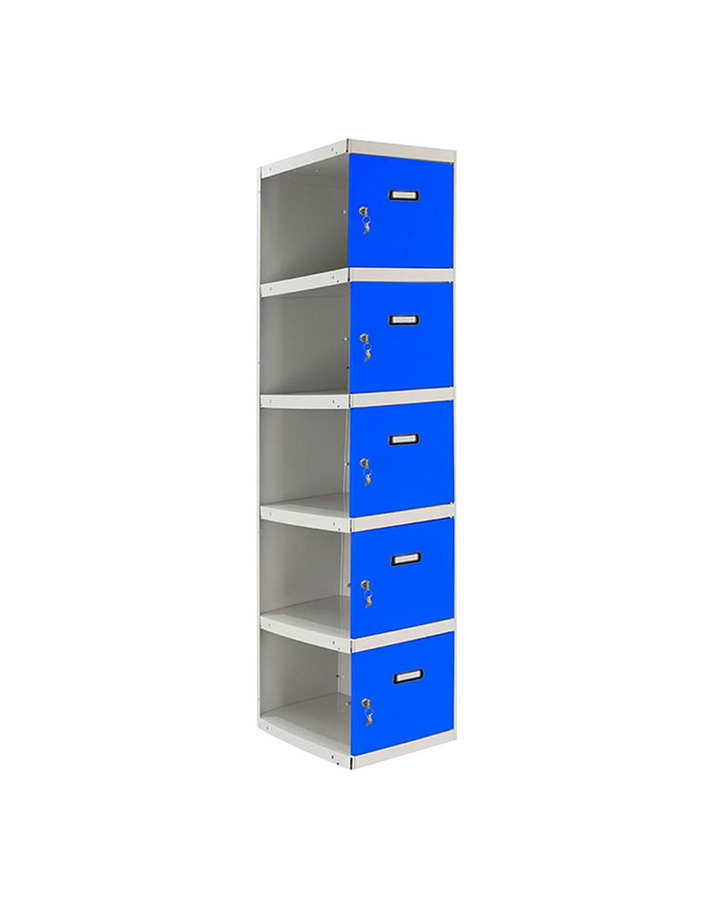 Casier-armoire simonlocker prof.dism.5 porte 1/5 400 adi gr/bl gris/bleu 1800x400x500 - simonrack
