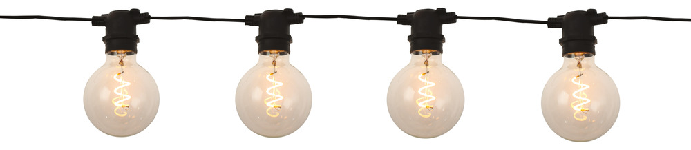 Guirlande guinguette led 8 ampoules filament blanc chaud