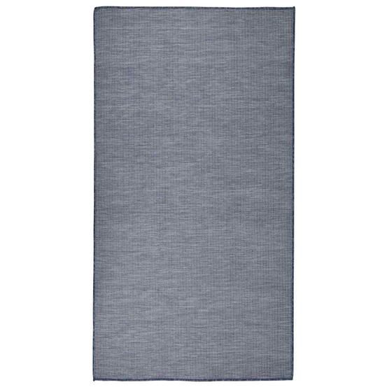 Tapis à tissage plat d'extérieur 80x150 cm bleu