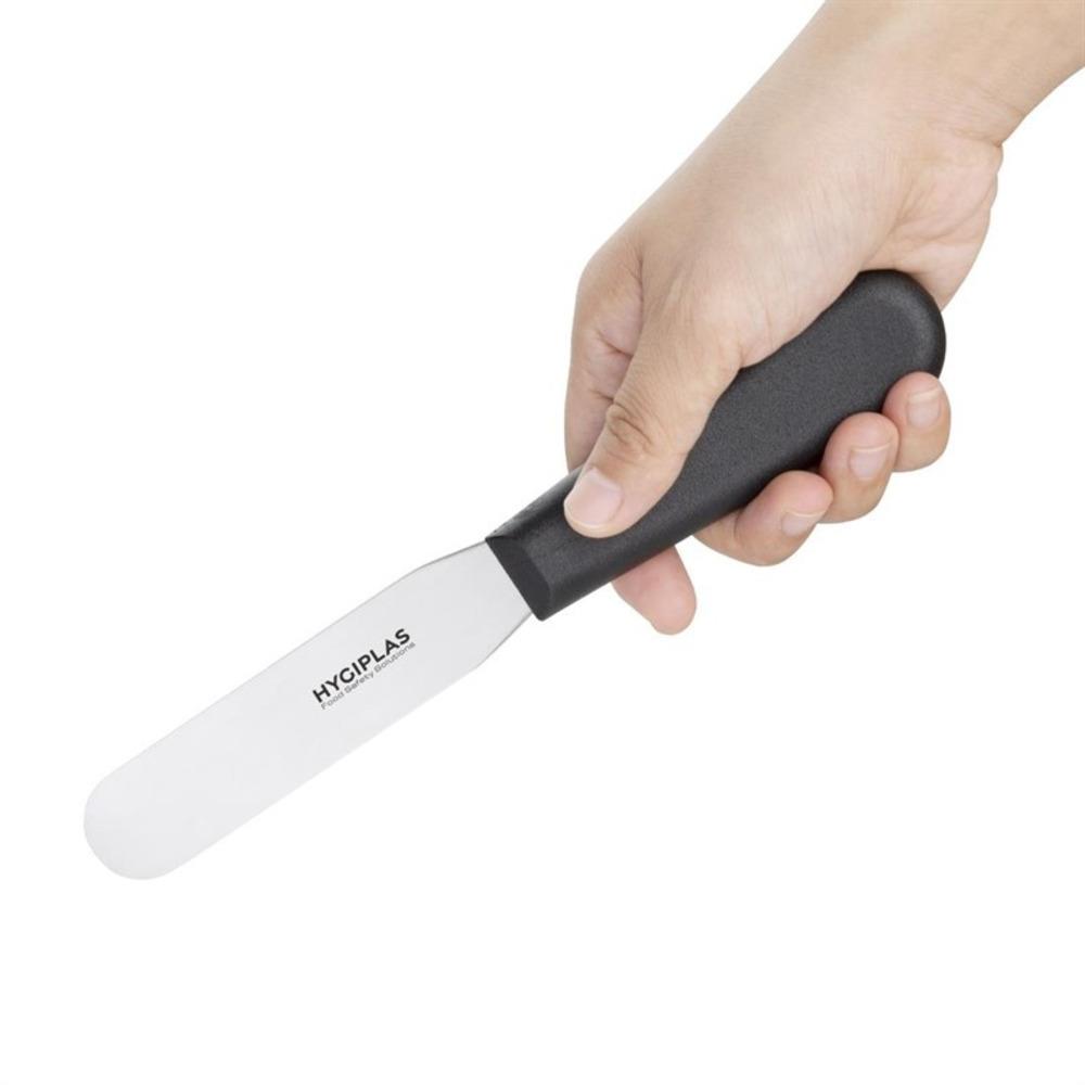 Spatule professionnelle flexible noire lame droite 100 mm - hygiplas
