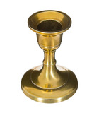Bougeoir chandelier en métal doré h 7,5 cm