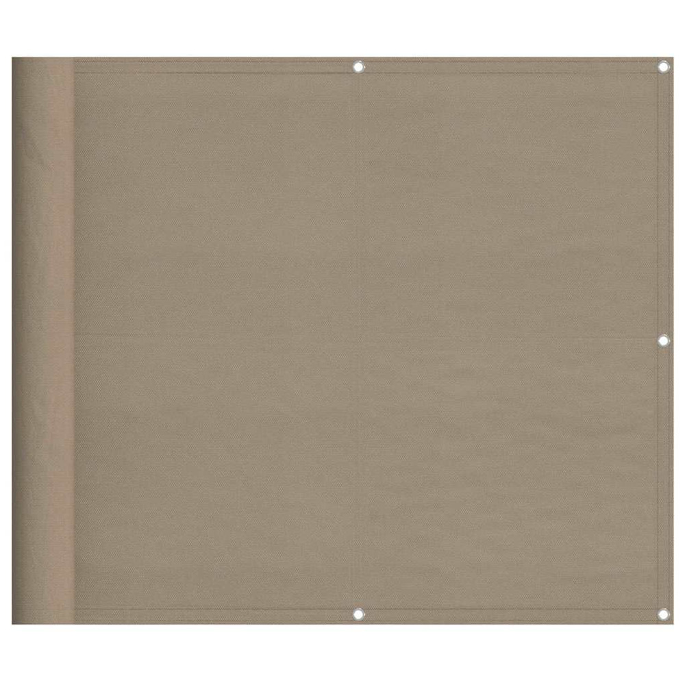 Écran de balcon taupe 90x800 cm 100% polyester oxford