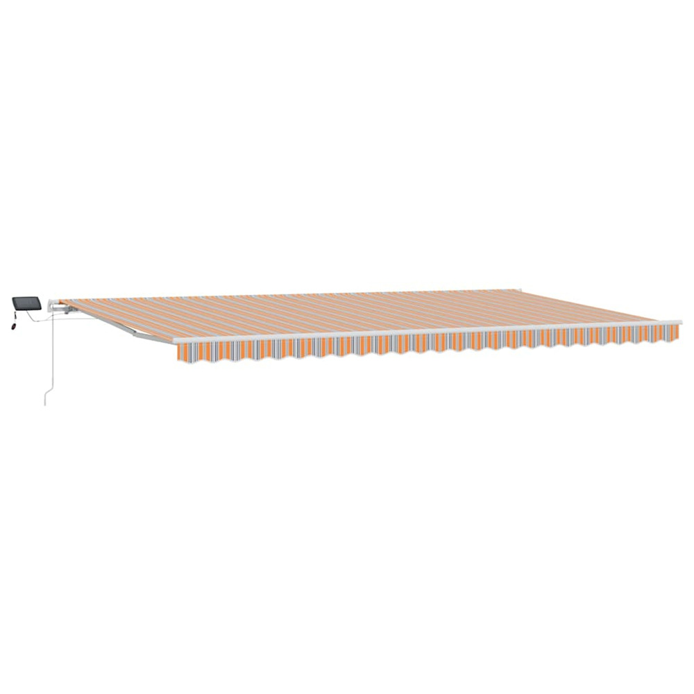Auvent rétractable multicolore 600 × 350 cm tissu et aluminium