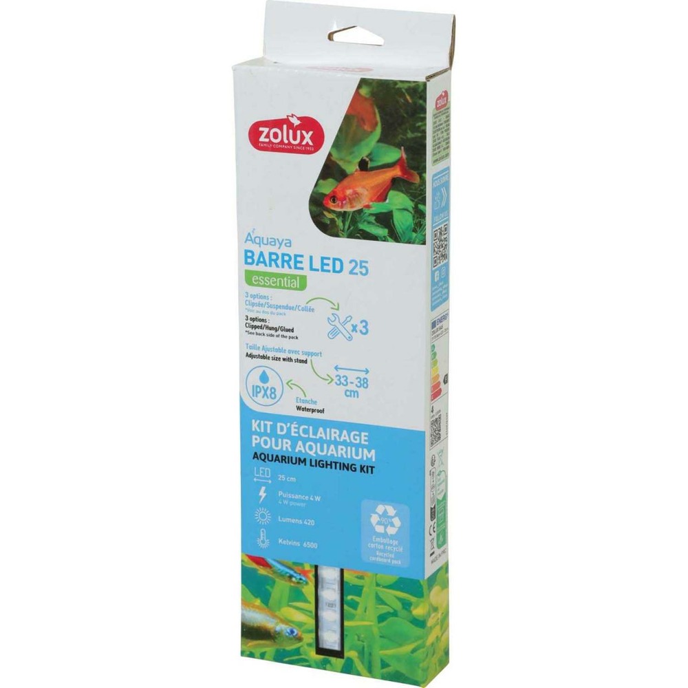 Barre lumineuse led pour aquarium 25 cm