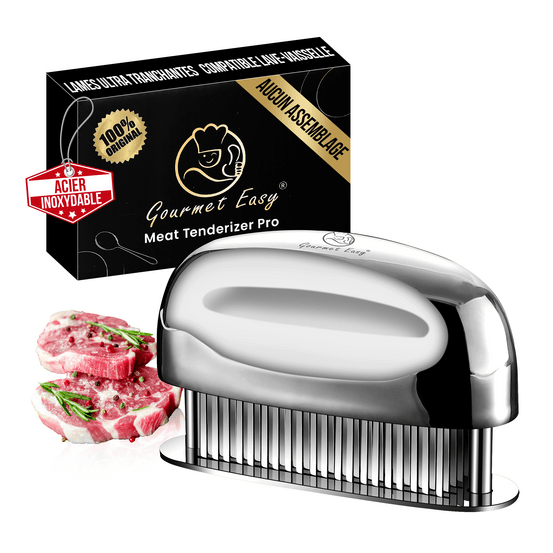 Attendrisseur viande inox lames aiguilles ultra tranchantes accessoire steak