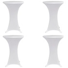 Housses élastiques de table ø 60 cm blanc 4 pcs