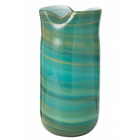 Vase style vague en verre azur 20x18x42 cm