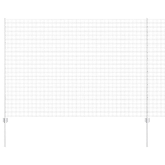 Clôture et poteau argent 1,5 x 10 m acier