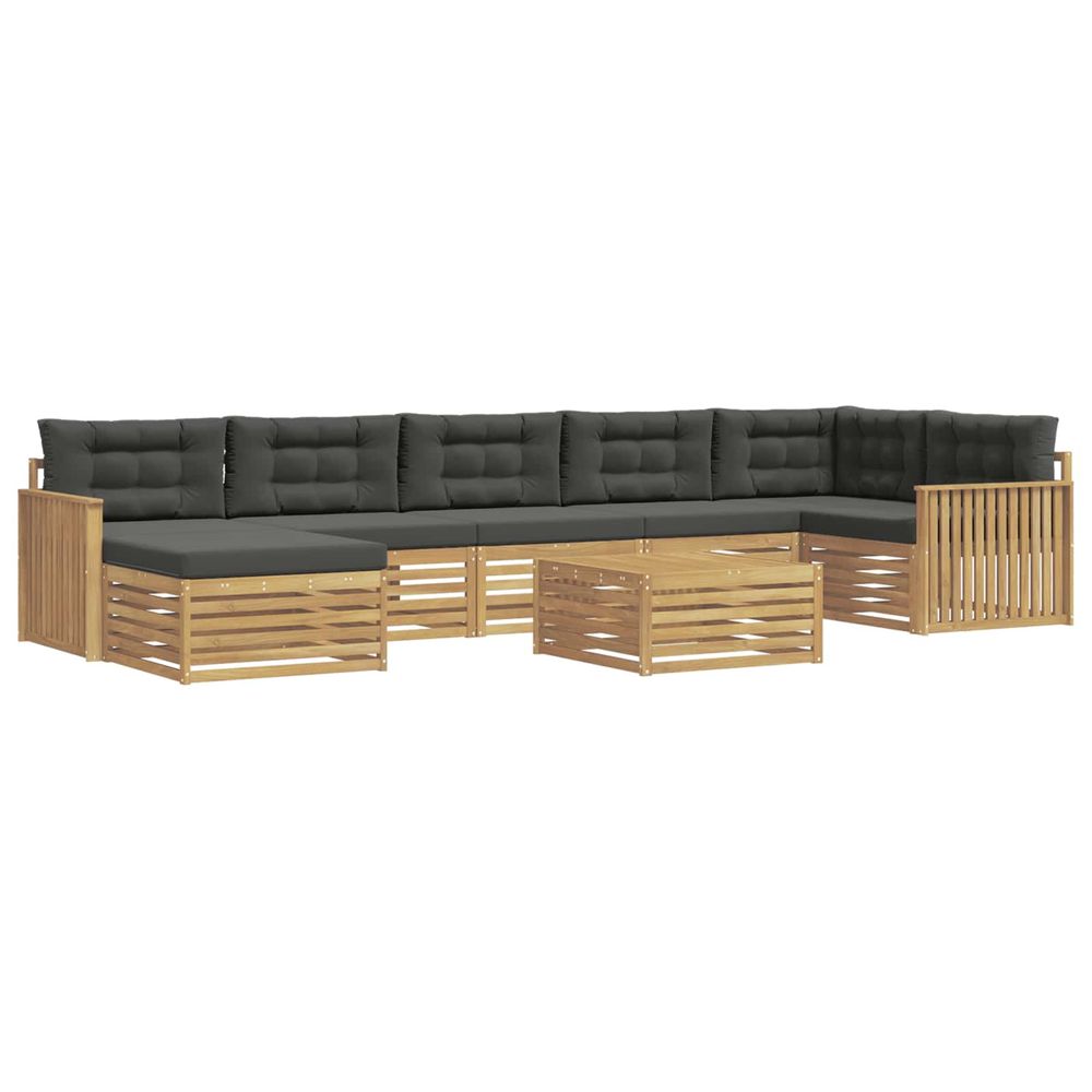 Ensemble de canapés d'extérieur 8 pc blanc et anthracite