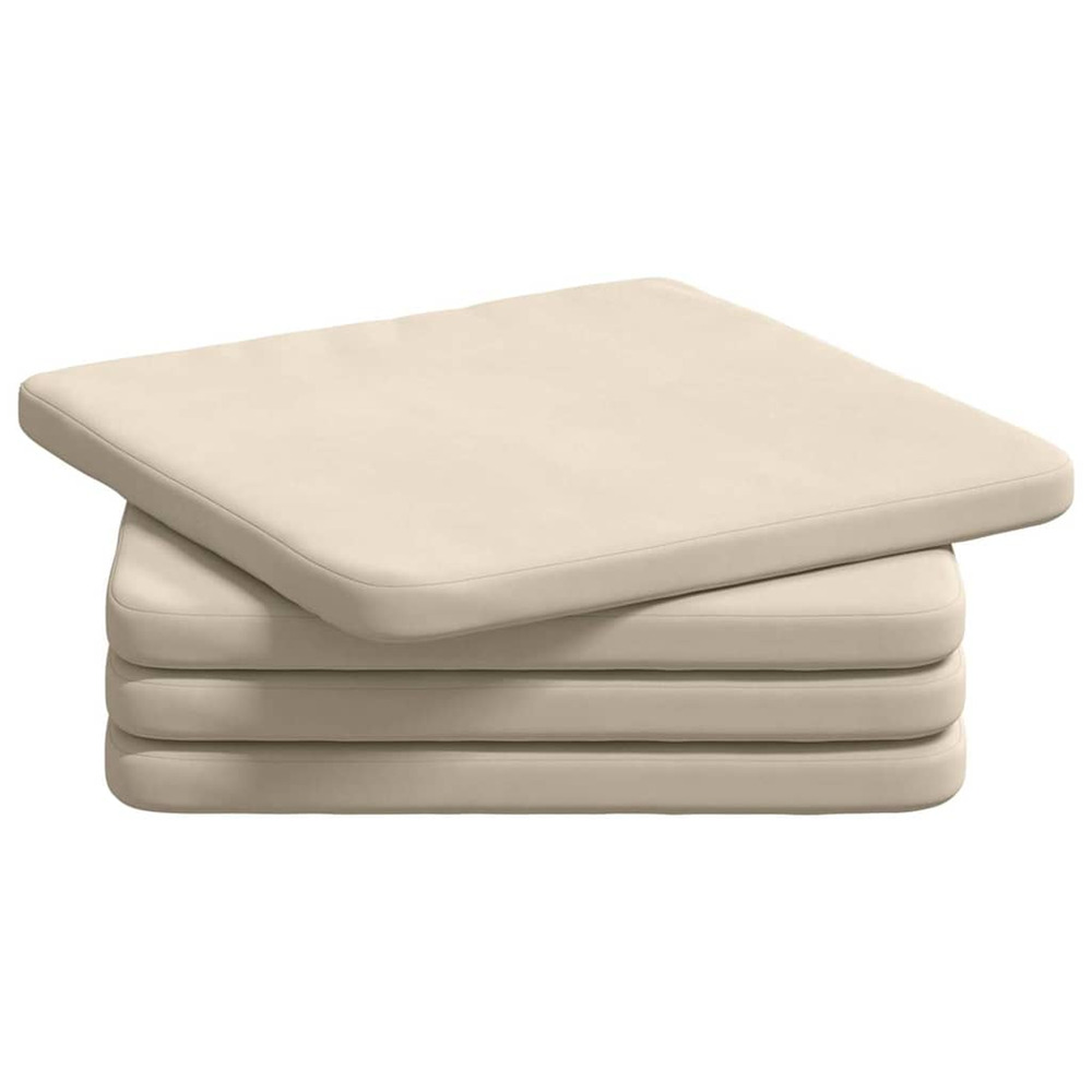 Coussins de siège 4 pcs beige 40 x 40 x 3 cm