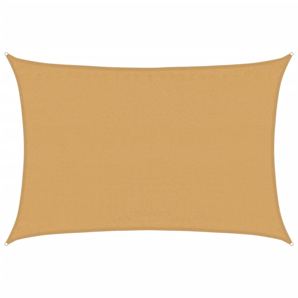 Voile d'ombrage 160 g/m² rectangulaire sable 3,5x5 m pehd