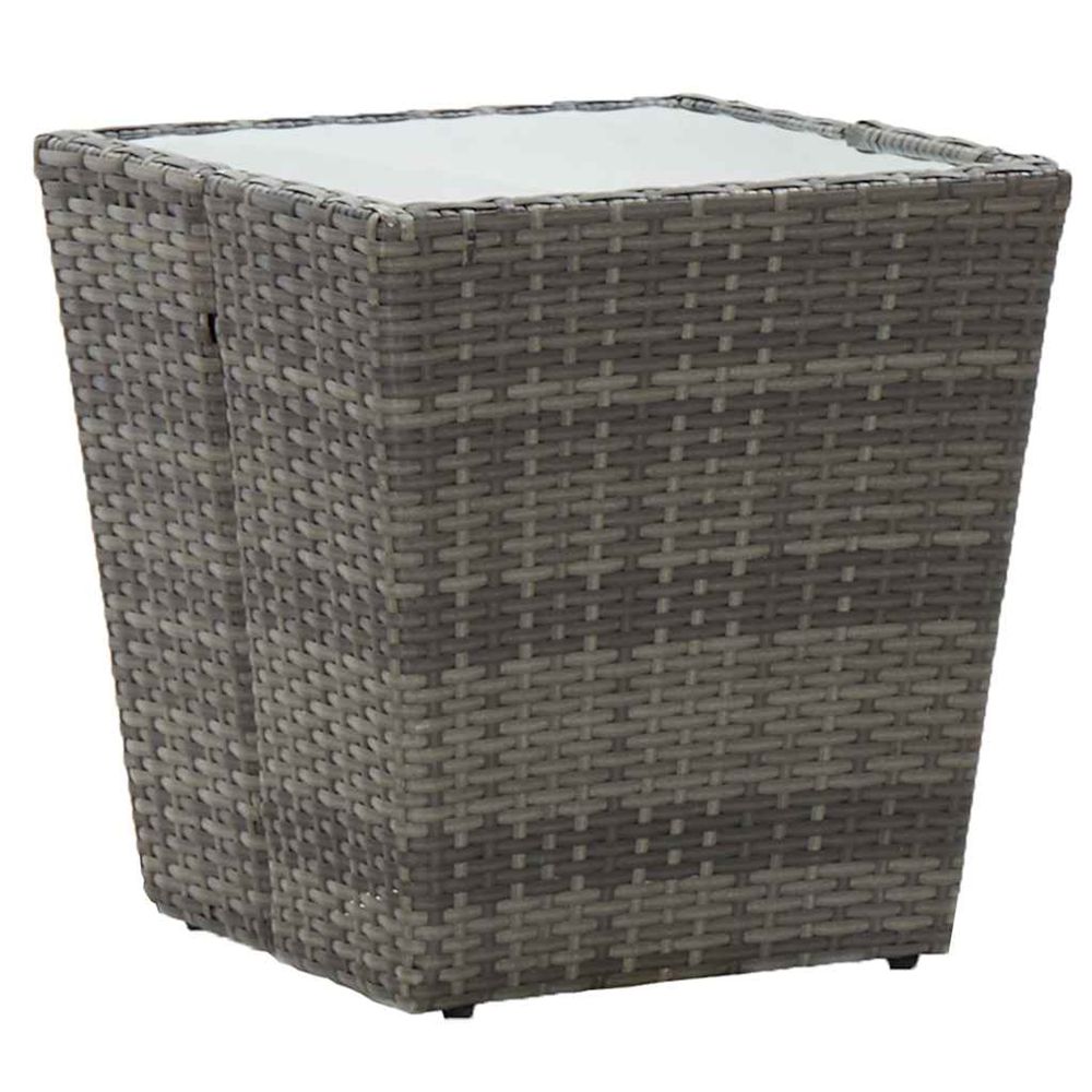 vidaXL Table Ã  thÃ© Gris 41,5x41,5x43 cm