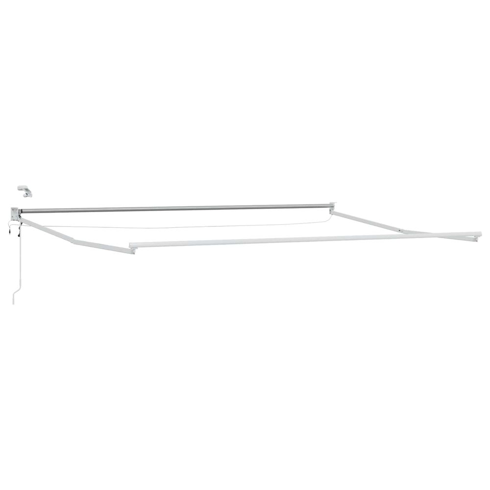 Cadre de store rétractable électrique blanc 4,5 × 3 m aluminium