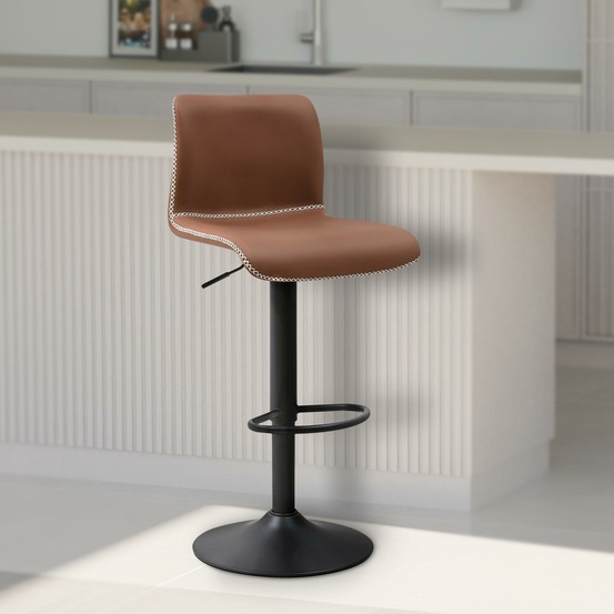 Tabouret de bar henchy simili cuir