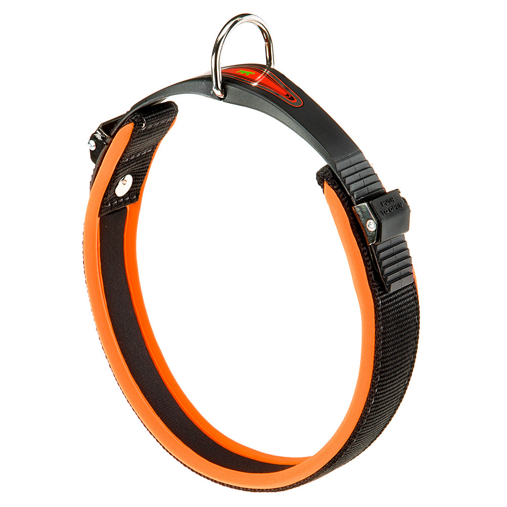 Collier ergonomique pour chiens ergofluo c25/60 avec rembourrage et fermeture à micro-régulation