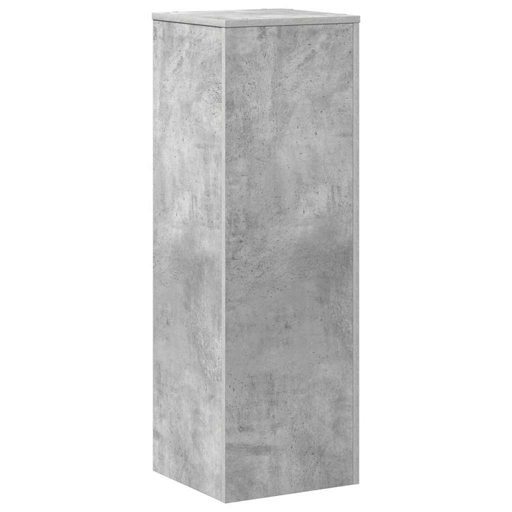 Support pour plantes gris béton 33x33x100 cm bois d'ingénierie