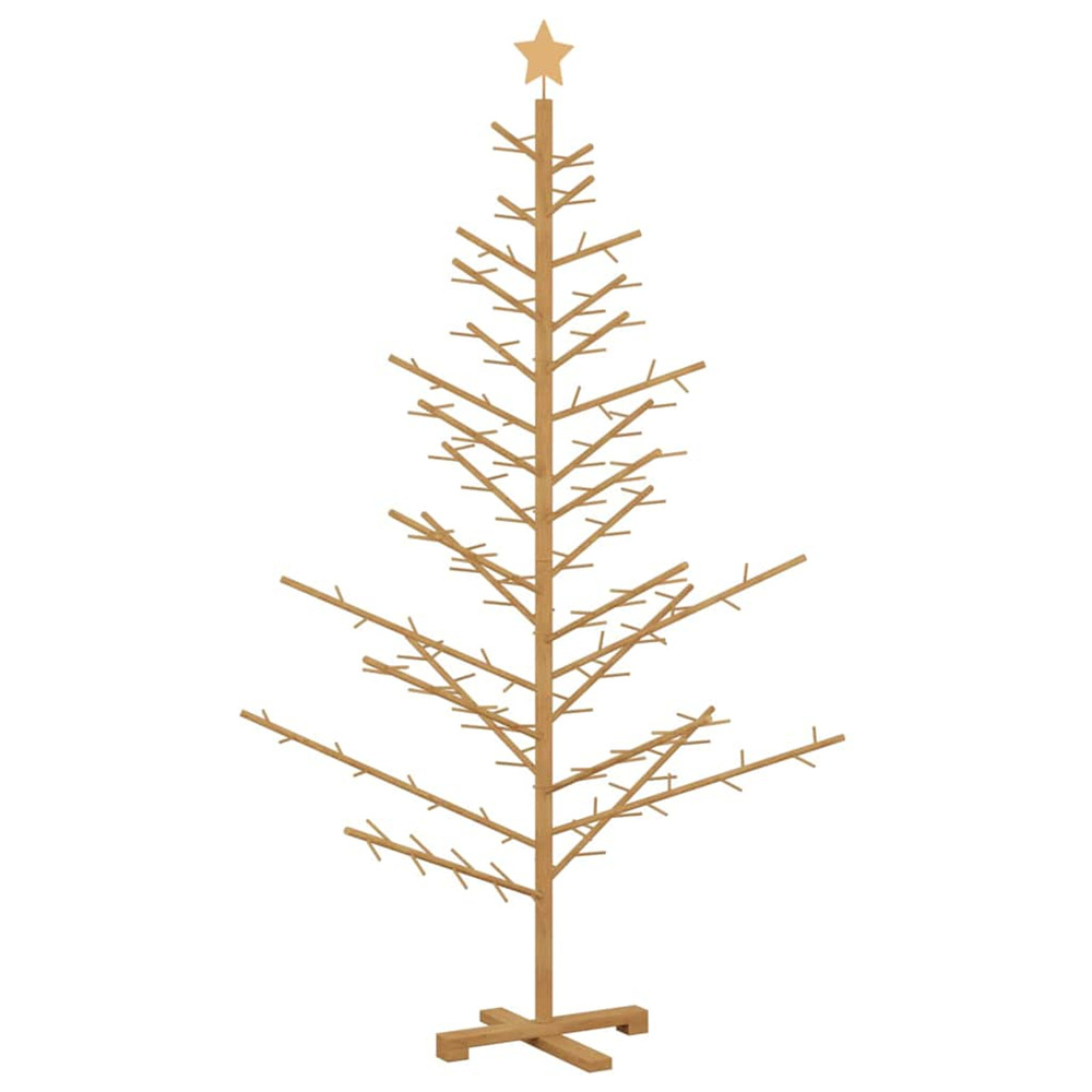 Arbre de noël en bois marron 180 cm bois massif en pin