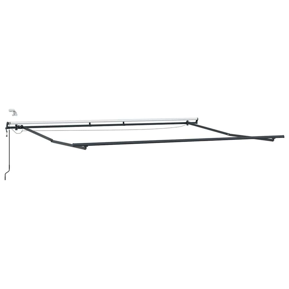 Cadre d'auvent anthracite 450 × 300 cm aluminium