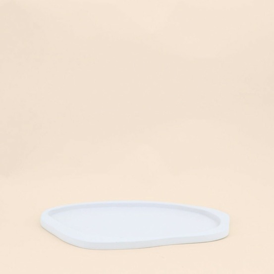 Plateau organique blanc 29x23cm