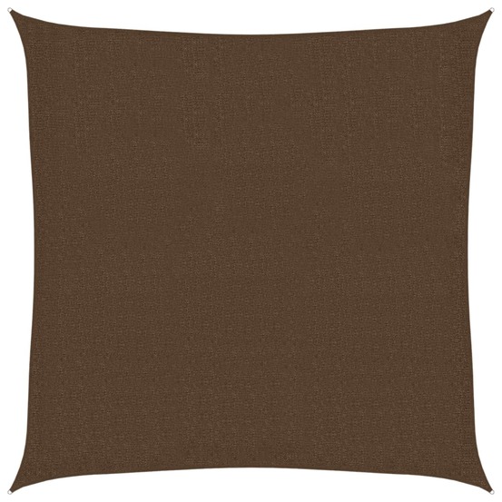 Voile d'ombrage 160 g/m² marron 3,6x3,6 m pehd