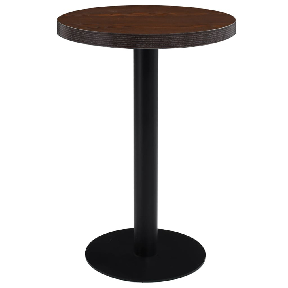 Table de bistro marron foncé 60 cm mdf