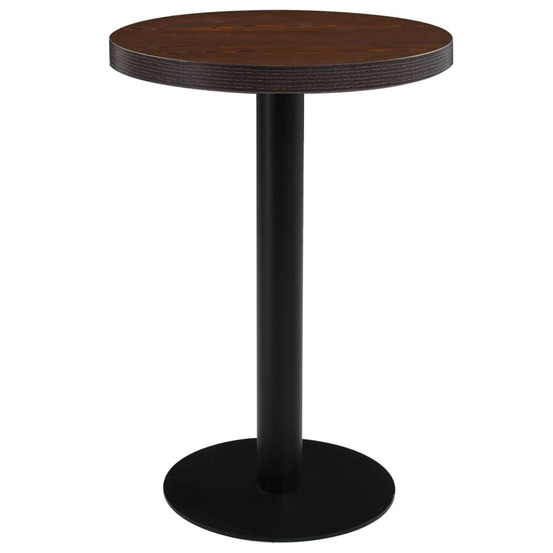 Table de bistro marron foncé 60 cm mdf