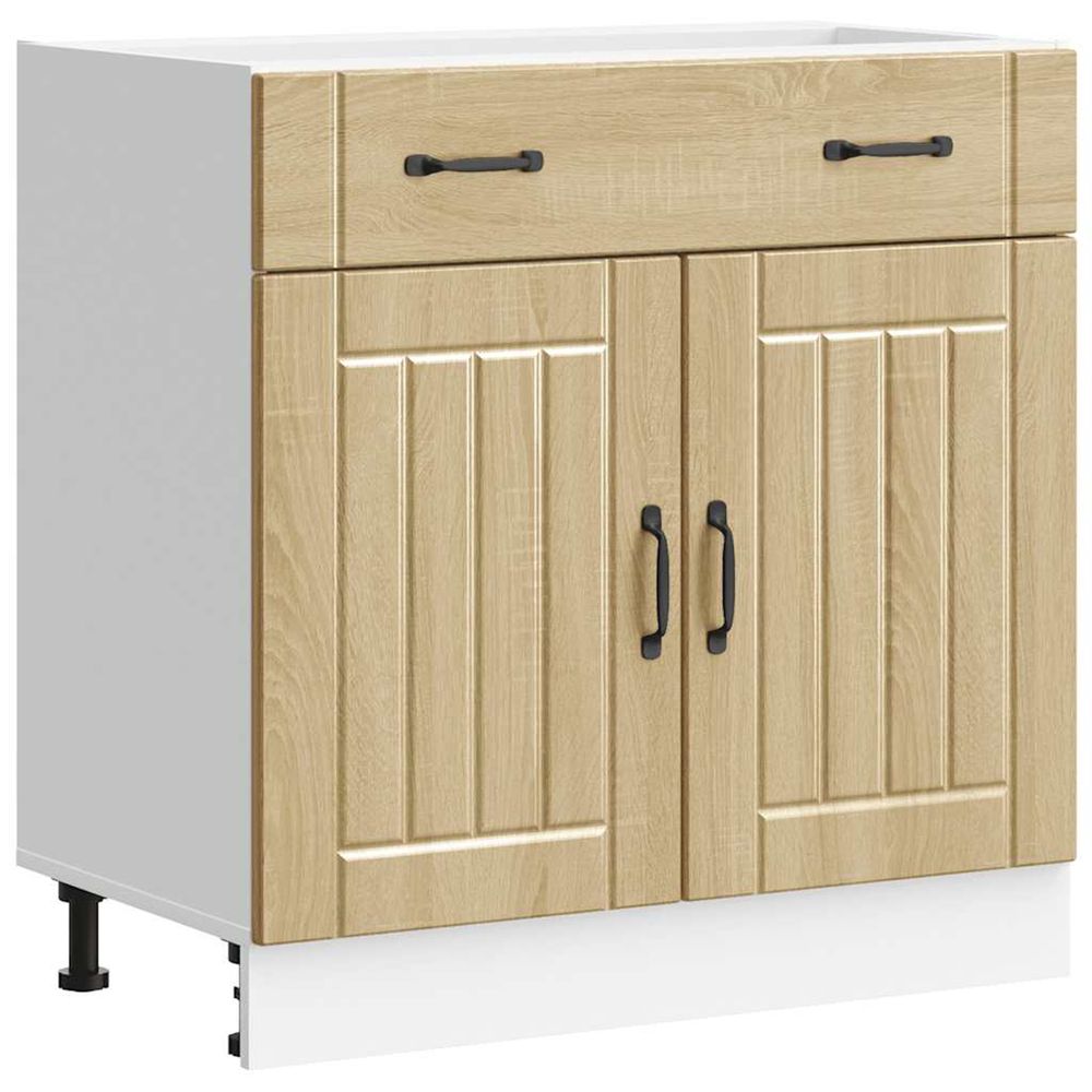 Armoire de cuisine lucca chêne sonoma bois ingénierie