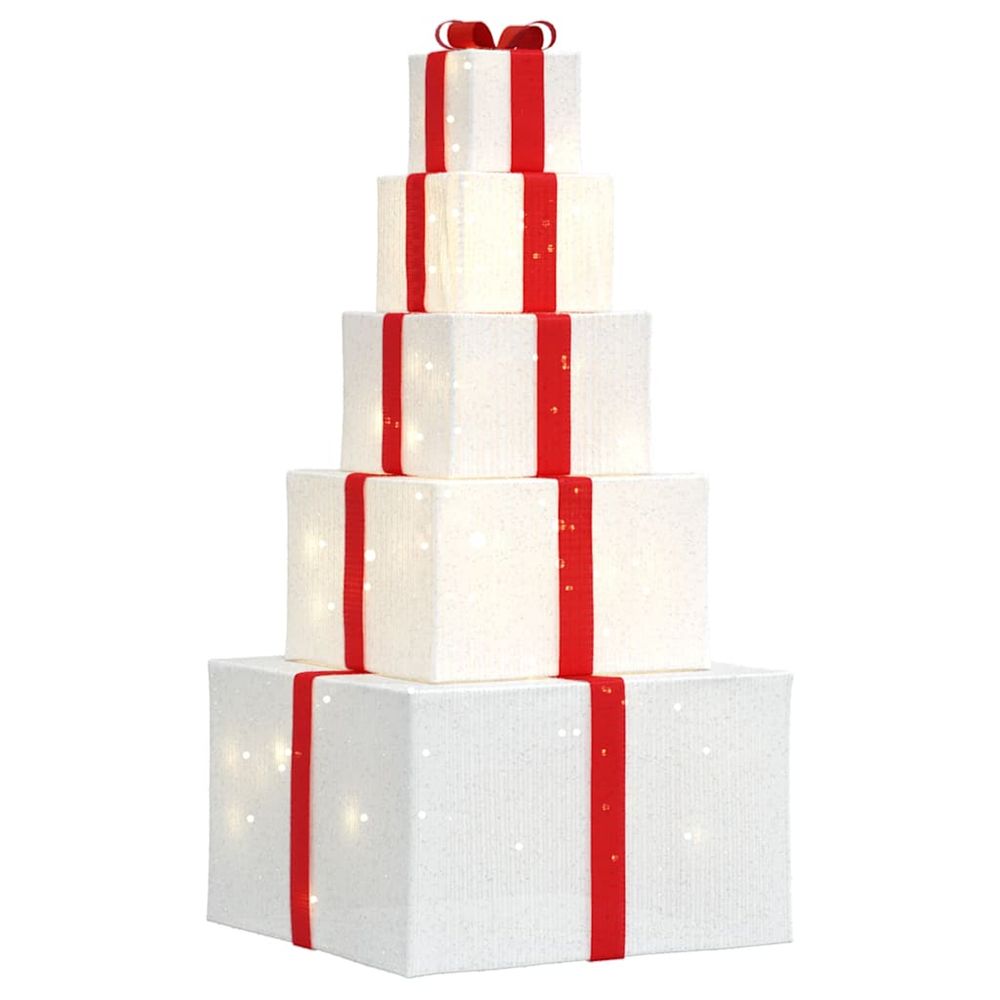 Boîte-cadeau de décoration de noël 250 led blanc chaud