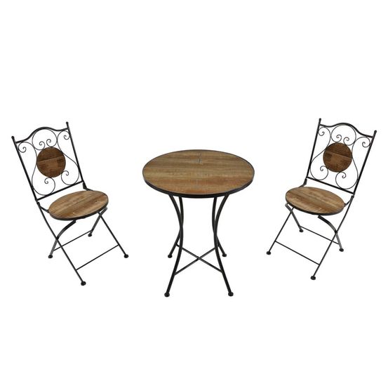Salon bistro mosaïque amélie style bois grange
