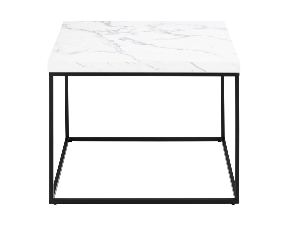 Alamosa - table basse - effet marbre blanc - 60 cm