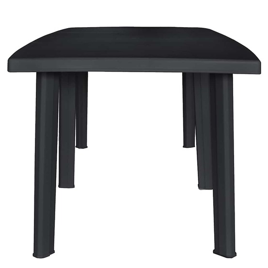 Table de jardin anthracite 216x90x72 cm plastique